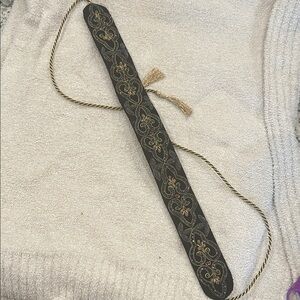 Vintage Beaded Black and Gold Women's Belt.